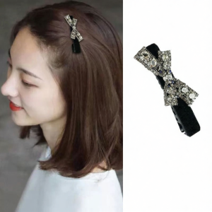 Elegant Fashionable Water Diamond Hair Clip Side Duckbill Hair Accessory  out New Korean Style Summer 2024 Zanqwe Brand