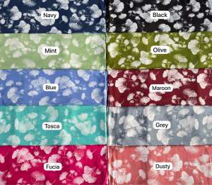 Kain rayon meteran motif jamur (1meter)