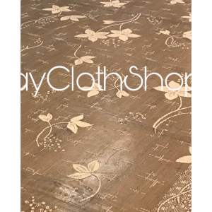 Taplak Meja Makan 6 Kursi 150 x 230 cm Bahan kain Polyester Tile TIPIS Corak Bunga Tulip Twotone Hitam Apricot Pink