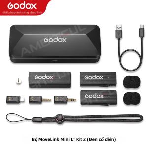 Micro Không Dây Godox MoveLink Mini LT UC 2.4GHz Bộ Thu Phát Cho iPhone Điện Thoại Thông Minh Type-C Máy Ảnh DSLR