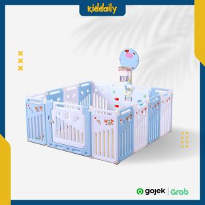 PAGAR MAINAN ANAK 12+2 FREE RING BASKET BABY FENCES PAGAR BAYI PLAYPEN PLAY FENCE