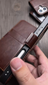 QIALINO Premium Genuine Leather Wallet Case for iPhone 17 Pro Max 17 Pro 17 with Card Holder Cash Pocket and Viewing Stand