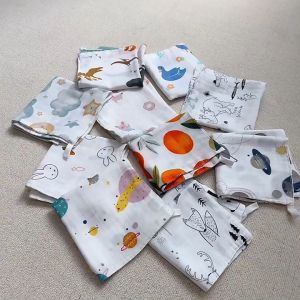 Muslin 4 layers Bamboo cotton super soft New born baby towels/ face towel/handkerchief/ Bath feeding wash cloth random colour
