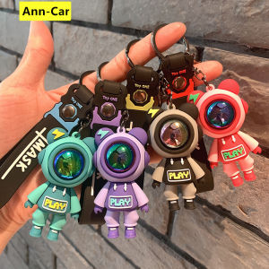 พวงกุญแจรูปหมีฟ้าผ่าใหม่ของขวัญ/การ์ตูนพวงกุญแจตุ๊กตาแบบใหม่เล่นกระเป๋าคู่รักหมีฟ้าผ่า Gantungan Kunci Motor พวงกุญแจรถที่สร้างสรรค์