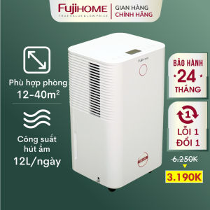 Máy hút ẩm lọc không khí 50m2 Nhập Khẩu Fujihome máy hút ẩm không khí gia dụng thông minh công suất lớn hiển thị độ ẩm mini dehumidifiers