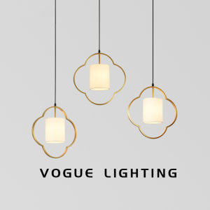 WOGU | Chinese Style Zen Copper Lighting Fixture for Tea Room Dining Room Bedroom