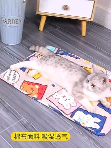 Pet Sleeping Mat Soft Sleeping Mattress Washable Cartoon Pet Mattress Seasonal Universal Pet Supplies