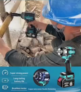 Makita 48V 6Ah Cordless Brushless Impact Wrench with 2 Batteries Electric Ratchet Wrench
