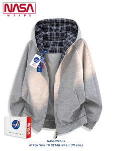 NASA WTAPS | Plaid Patchwork Hoodie Casual Sport Jacket