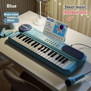 Bàn Phím Đàn Piano 37 Phím Dành Cho Trẻ Em Đàn Nhạc Cụ Điện Tử Đa Chức Năng Có Micro Đồ Chơi Giáo Dục Cho Trẻ Em Quà Tặng