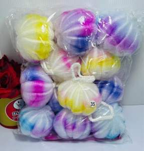 Spons mandi labu isi 12pcs spon penggosok badan