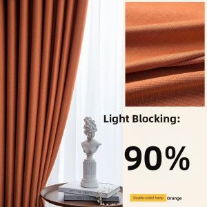 MOLORE | Full Blackout Pure Color Splicing Curtain