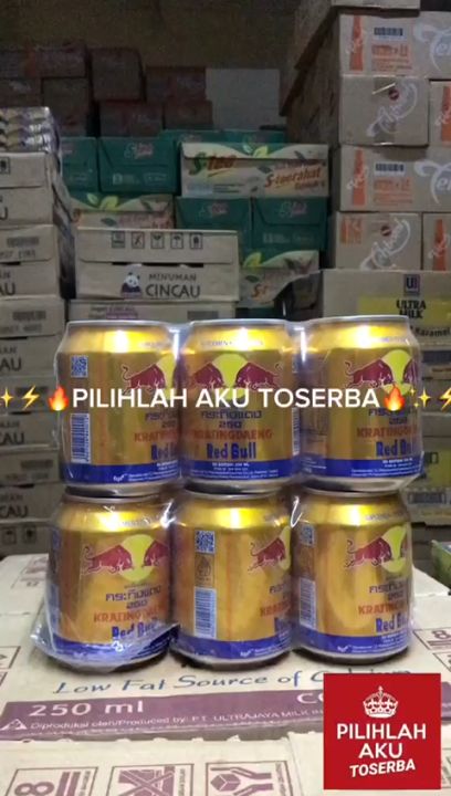 RED BULL GOLD Energy Drink 250 ml Kratingdaeng KALENG  ( HARGA 1 DUS isi 24 )