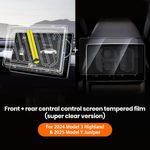 For Tesla Model 3 Y Highland 2025 Tempered Glass Film Protector Matte Glare HD Center Control Touch Screen Film Protection