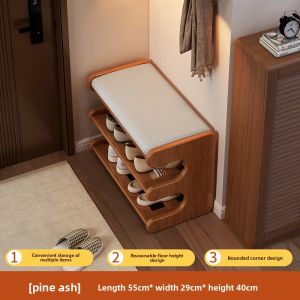 CHUJUN | Storage Shoe Bench Black Small Space Entryway Shoe Rack
