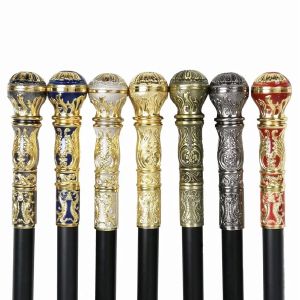 Gold round Head Lolita Cane Gentleman Civilized Stick Walking Stick Metal Cosplay Creative Handle Outdoor Camping Hiking Cane