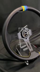 GReddy Sports Steering Wheels Stir Racing Mobil 14inch Black Leather