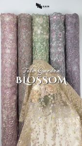 05 meter Bahan Kain Tile Tille Tule Tulle Garden Blossom