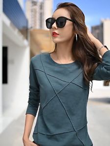 Charming เสื้อแฟชั่นเกาหลีแขนยาว แต่งริ้ว ผ้าCotton100% ดีไซน์สวยเก๋ High quality รุ่น C268