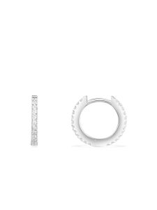 White Birthday Gift Promesse Hoop Earrings