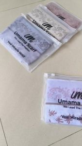 Umama Scarf - Kerudung Segi Empat Motif Voal Miracle Motif Icon Pouch Syari 130x130