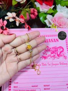 ECLATIA!! Gelang serut perhiasan wanita emas muda kadar 35% gelang wanita model terbaru
