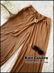 CELANA KULOT GESPER KNIT CONDRU TALI PINGGANG PREMIUM TEBAL MELAR DEWASA