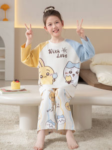 QIANSHUIMILU | Cute and Sweet Cotton Thin Long-sleeve Girls Sleepwear