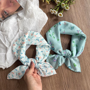 Khăn Trùm Đầu Họa Tiết Hoa Mùa Hè Đa Năng Cho Nữ Khăn Quàng Cổ Sợi Polyester Phụ Kiện Tóc Đa Năng Phong Cách Nghệ Thuật