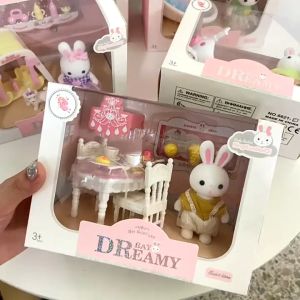 Dreamy Bay Yasini Rabbit Doll Pretend Play Home Playhouse Educational Toy Girls Birthday Present Gift