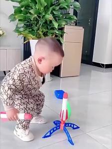 Đồ Chơi Phóng Tên Lửa LED Cho Trẻ Em Trò Chơi Ngoài Trời Tương Tác Với Đầu Tên Lửa Bằng Xốp Phóng Tên Lửa Lên Trời Chơi Bước Chân Quà Tặng Cho Trẻ Em