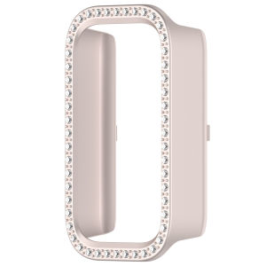 กรณีเพชรสำหรับ Xiaomi Smart Band 9 Active Hollow Bling Hard PC Cases ฟิล์มป้องกันหน้าจอฝาครอบสำหรับ Redmi Band 3