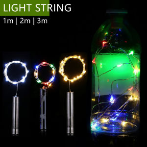 1/2/3M LED Wine Bottle Cork Starry Light String Battery Power Supply for Festival Christmas Decoration Copper Wire Night Light
