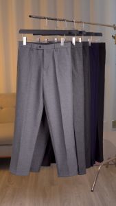 Quần Kaki Trung Niên BSAMIO Màu Đen Chất Vải Mềm Ống Suông Có Size Đại