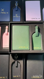 ✨ Personalized Passport Holder & Luggage Tag Set – Custom Travel Gift for Couples or Solo Travelers ✨