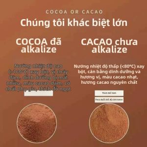 Bột Cacao Ăn Kiêng Thiên Nhiên Không Chế Biến Hấp Sấy Thấp Không Đường Không Chất Béo