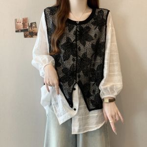 AIYITI | Fashionable Two-Piece Blouse for Women Thin Long Sleeve Shirt