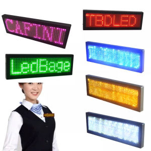 LED Name Badge Magnetic LED Name Plate Scrolling DIY Message Pattern Graffiti LED Pin Badge APP Control LED Name Tag Bluetooth