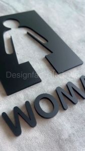 ป้ายห้องน้ำสวยๆ ให้บริการ 1ชุด (ชุด MAN WOMAN) พร้อมอักษร Man, Woman สวยๆ โมเดิร์น มินิมอล สัญลักษณ์ Designfa