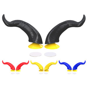Bright Colorful Helmet Horns Stickers for Motorbikes and Bicycles Customizable Helmet Decals for Safe Riding and Stylish Look