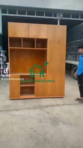 KỆ TIVI ĐA NĂNG GỖ SỒI GHÉP TỰ NHIÊN CAO CẤP - TỦ TIVI 1M7 X 2M2 X 50CM