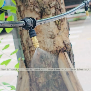 Bộ kit tưới phun sương dây mềm 9/11mm kèm béc phun sương đồng/cam 1 cửa bộ phun sương tưới cây phun sương làm mát tiết kiệm chi phí thi công lắp đặt đơn giản ngay tại nhà