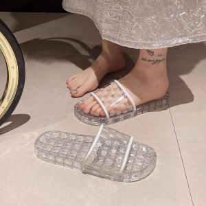 Dép Đi Trong Nhà Mùa Hè Chống Trượt Đi Biển Trong Nhà Tắm Trong Suốt Đế Phẳng Không Thấm Nước Không Mùi Dép Đi Trong Nhà