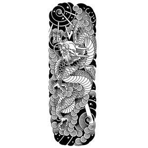 Dragon Full Arm Waterproof Temporary Tattoo Sticker Long-lasting for 1-2 weeks Realistic Semi-Permanent Fake Tattoo