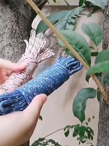 SEA JJT เชือกผ้าหนาไนลอนทนทานสำหรับตากผ้าในและนอกบ้านความยาว 10 เมตร