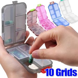 10 Grids Mini Portable Pills Organizer Case Pillbox Tablet Storage Container Weekly Travel Medicine Pill Case Dispenser