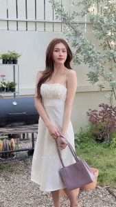 Violet Dress - เดรสสายเดี่ยว กระโปรงบาน เดรสสายเดี่ยวกระโปรงยาว ชุดออกงาน ชุดเพื่อนเจ้าสาว MT.STDO