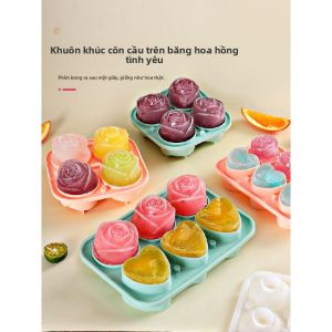 Mold Hình Trái Tim Hoa Hồng Bằng Silicon Để Làm Đá Molds Để Làm Đá Cho Whiskey Hình Trái Tim Lớn Molds Để Làm Đá Phụ Kiện Nhà Bếp