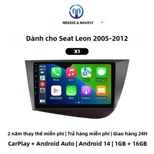 Đầu Radio Xe Hơi Không Dây Carplay 2G+32G Dành Cho Seat Leon 2 MK2 2005-2012 Android 14 Điều Hướng GPS Đa Phương Tiện Máy Nghe Nhạc Video Với WiFi Và Điều Khiển Vô Lăng