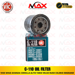 C-110 Vic Oil Filter For VIOS WIGO AVANZA COROLLA ALTIS YARIS VELOZ RUSH CELERIO EMGRAND